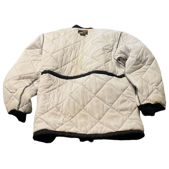 Veezo Wear Vintage Quilted Black Jacket Men’s XL Full Zip Puffer Style Retro - Picture 6 of 7